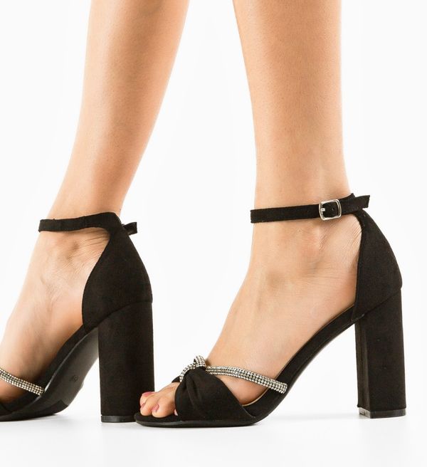 SFINX(LULU) Сандали на ток Nastena Черни