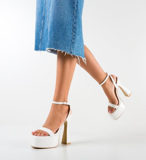 Botinelli Сандали на ток Obihama Бели