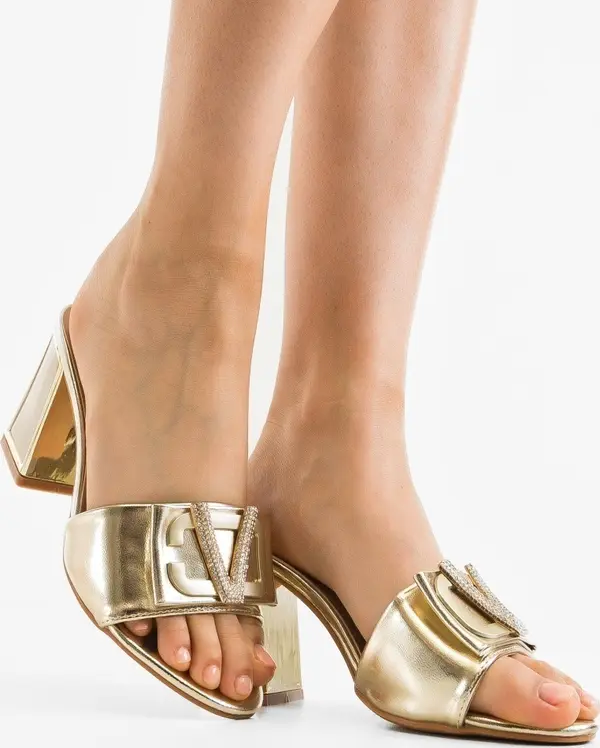 Ali Сандали на ток Odder Златни