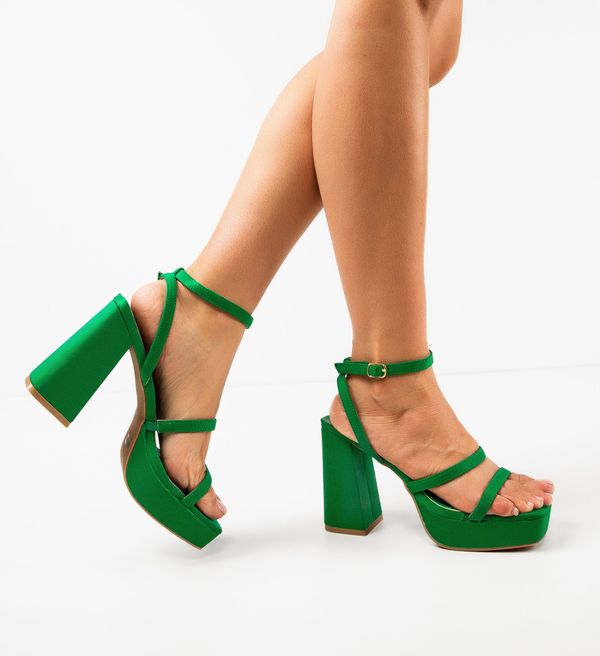 Ali Сандали на ток Oihana Зелени