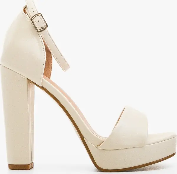 Ali Сандали на ток Olson Бели