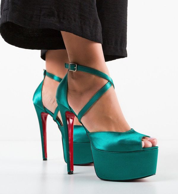 Exist Shoes Сандали на ток Opega Зелени