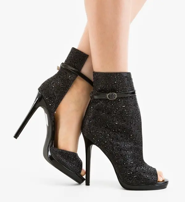 Ali Сандали на ток Oranjerie Черни