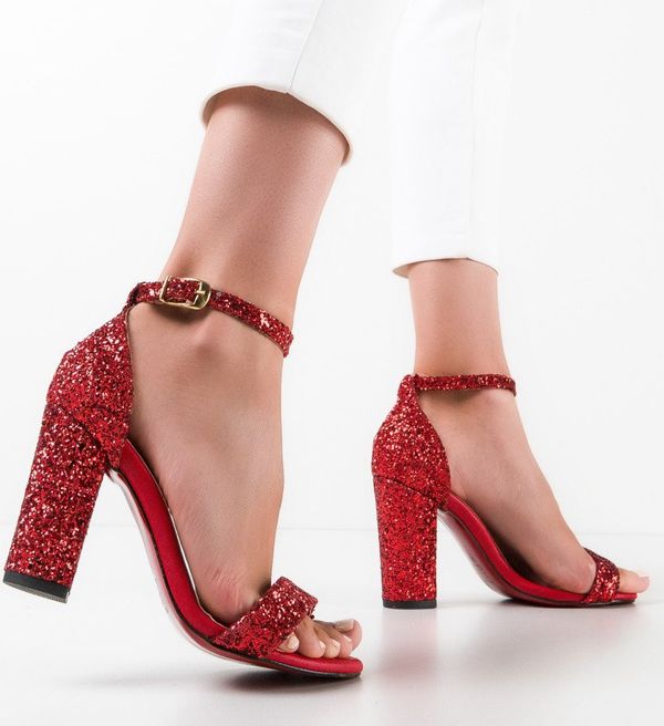 Wow Shoes Сандали на ток Pasan Червени