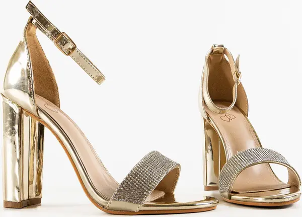 Cristina Сандали на ток Peppe Златни