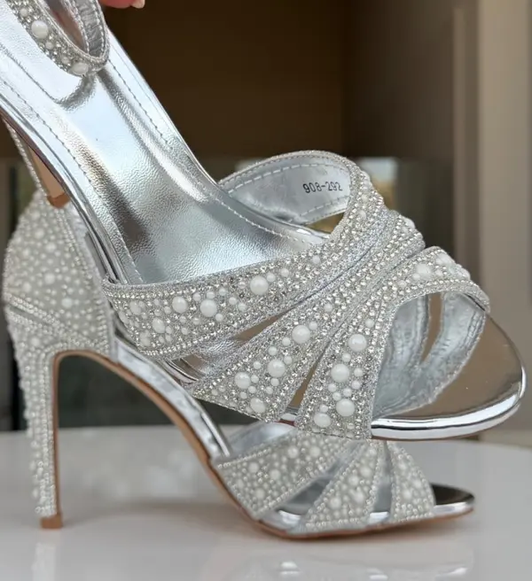 Wow Shoes Сандали на ток Petyr Сребърни