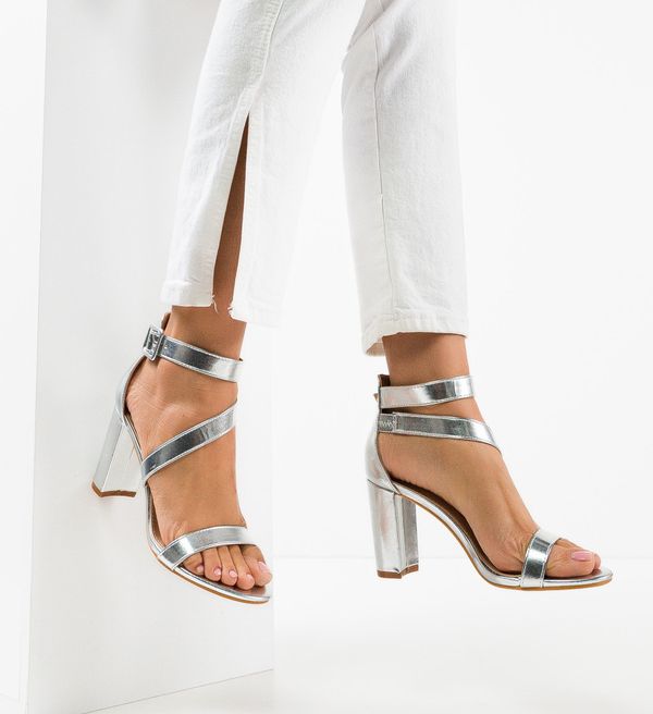 Ali Сандали на ток Philiber Сребърни