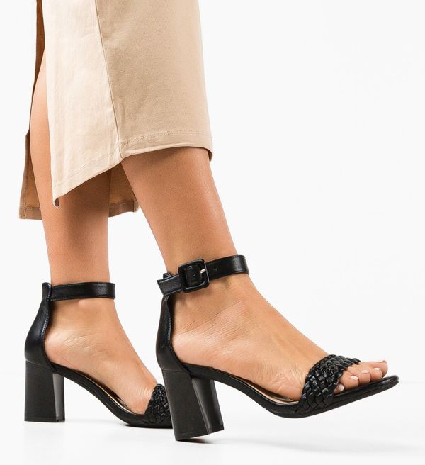 SFINX(LULU) Сандали на ток Polish Черни