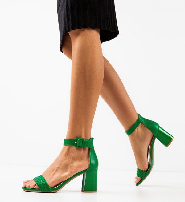 SFINX(LULU) Сандали на ток Polish Зелени