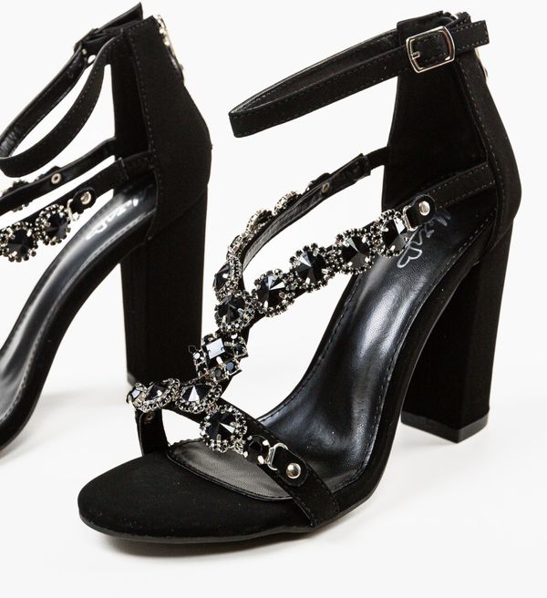 Mei Сандали на ток Prykot Черни