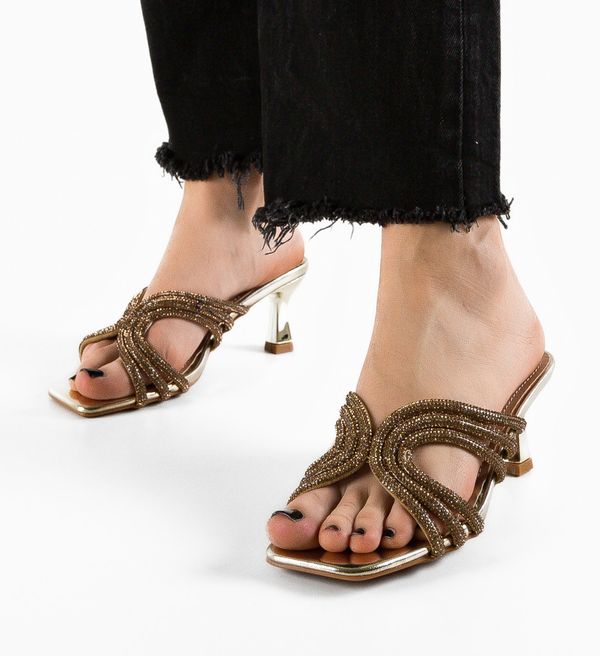 Ali Сандали на ток Rabia Златни