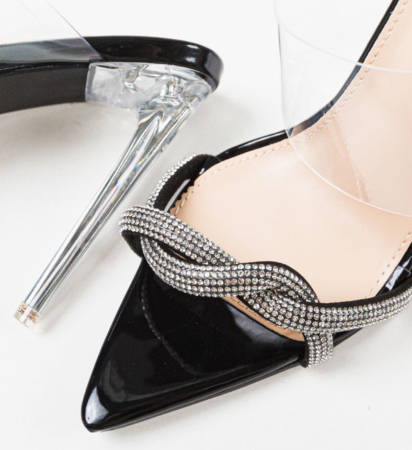 Mei Сандали на ток Rascal Черни