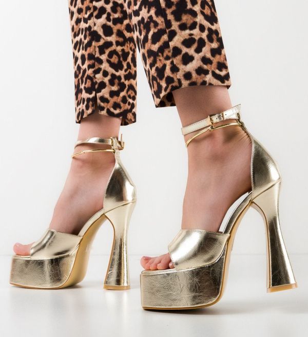 Botinelli Сандали на ток Reaza Златни