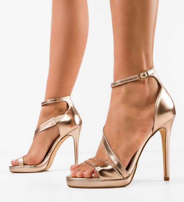 Exist Shoes Сандали на ток Roob Златни