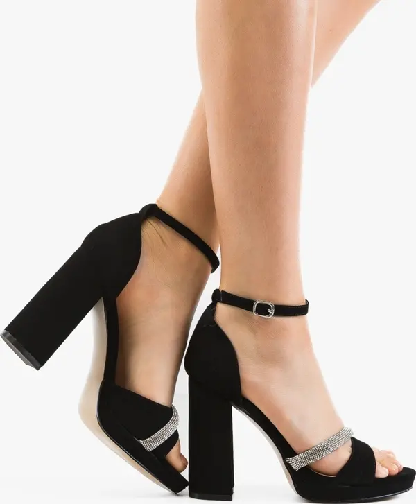 SFINX(LULU) Сандали на ток Rutyna Черни