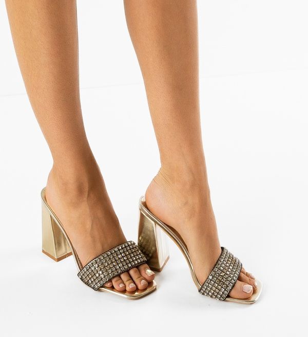 Ali Сандали на ток Safa Златни