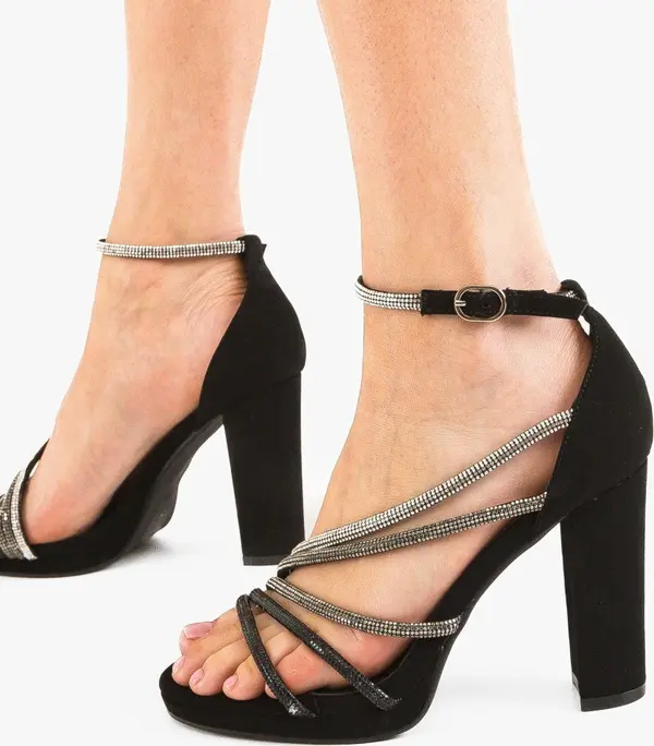 Mei Сандали на ток Saforia 2 Черни