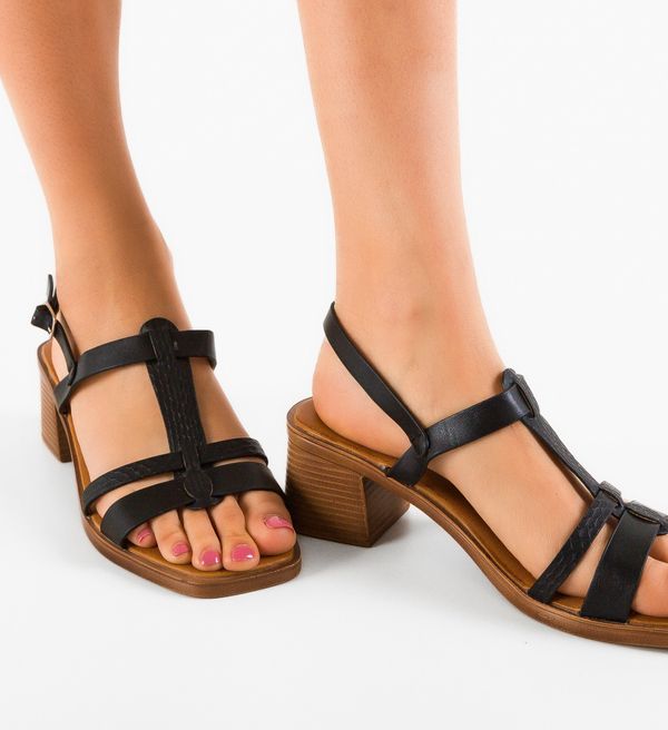 Lulux Сандали на ток Sevyn Черни