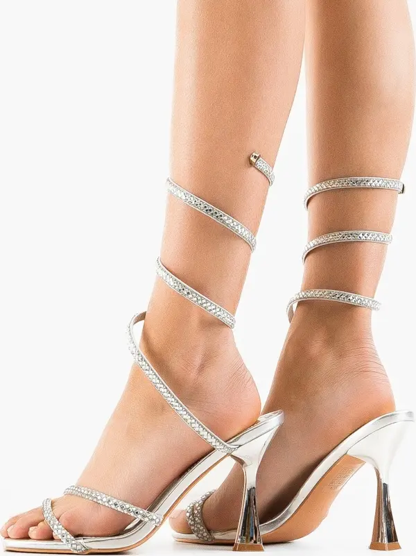 Tony Сандали на ток Sonia Сребърни