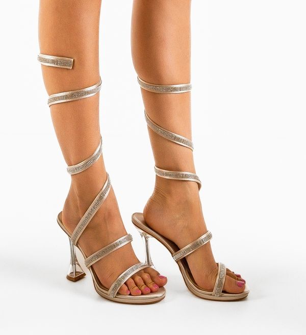 Exist Shoes Сандали на ток Sorma Златни