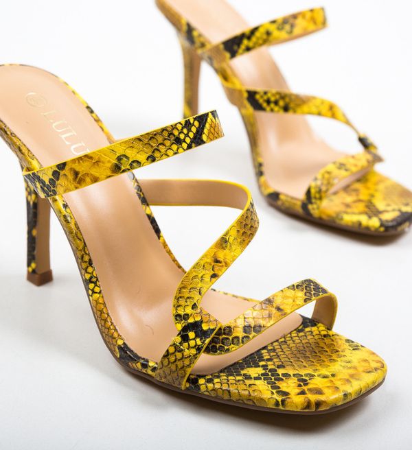 Lulux Сандали на ток Sosour Жълти