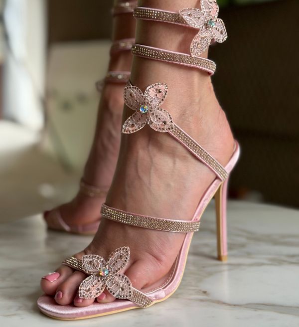 Ali Сандали на ток Suman Розов