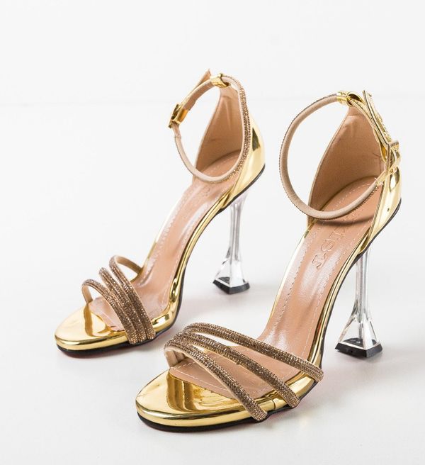 Exist Shoes Сандали на ток Thasos Златни