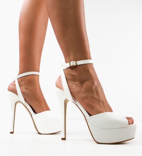 Ali Сандали на ток Thyrza Бели