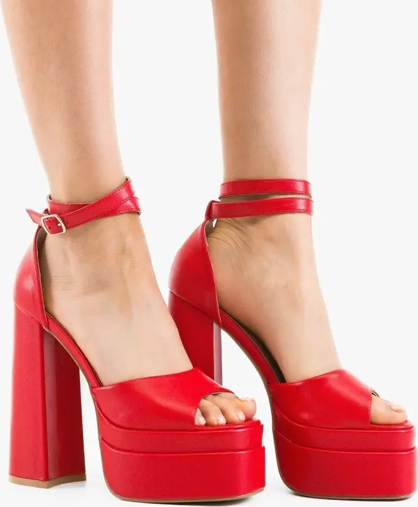 Carolie Сандали на ток Tidis Червени