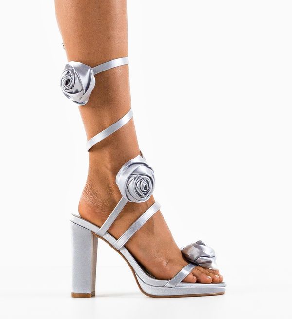 Mei Сандали на ток Trandaf Сив