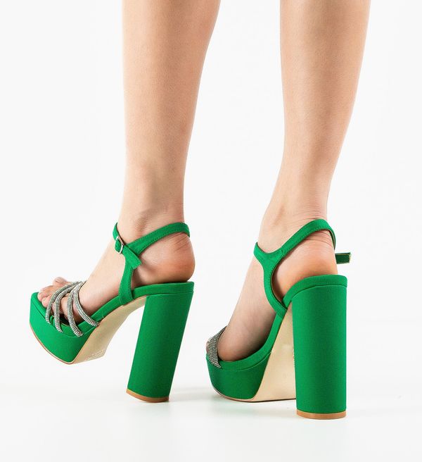 Ali Сандали на ток Troy Зелени