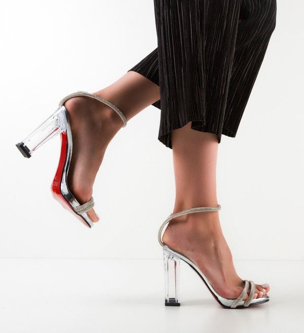 Exist Shoes Сандали на ток Urmerik Сребърни