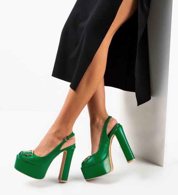 Ali Сандали на ток Vance Зелени