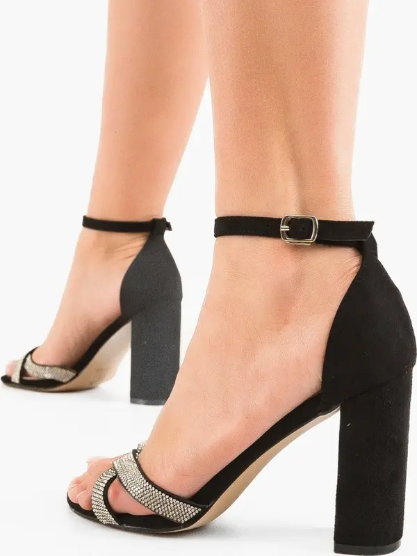 SFINX(LULU) Сандали на ток Worma Черни