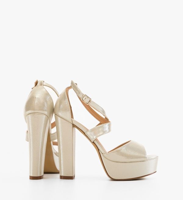 Tony Сандали на ток Zikom Сребърни