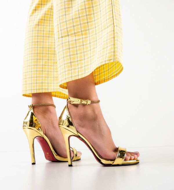 Exist Shoes Сандали на ток Zimba Златни