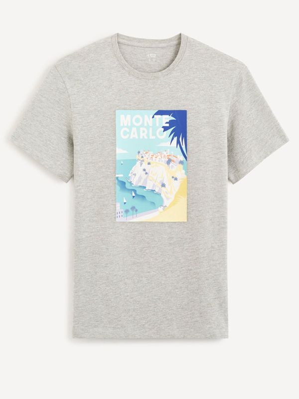 Celio Celio Cevinty Monte Carlo T-shirt Siv