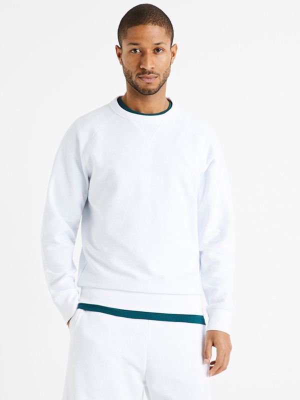 Celio Celio Dereverse Sweatshirt Byal