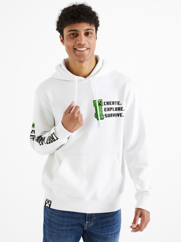 Celio Celio Minecraft Sweatshirt Byal