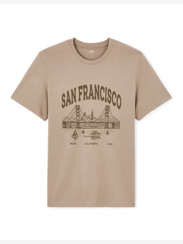 Celio Celio T-shirt Bezhov