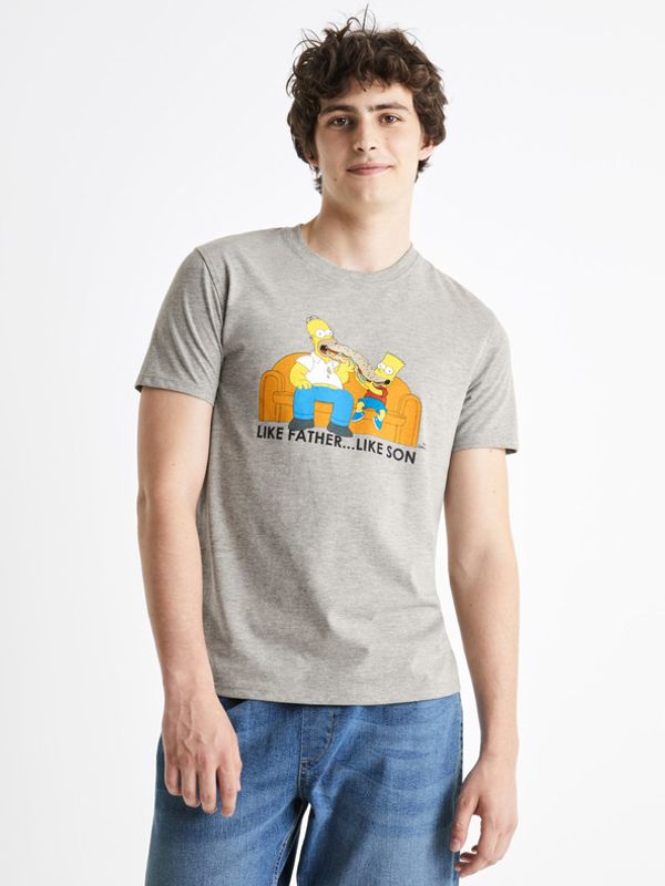 Celio Celio The Simpsons T-shirt Siv