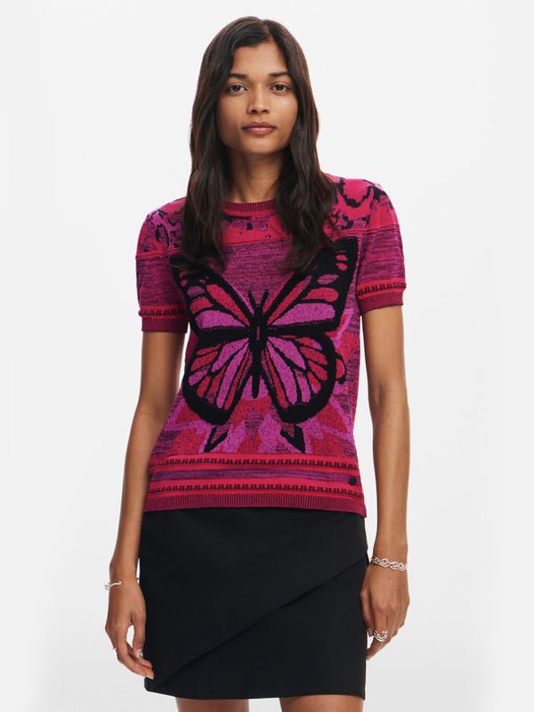 Desigual Desigual Butterfly T-shirt Rozov
