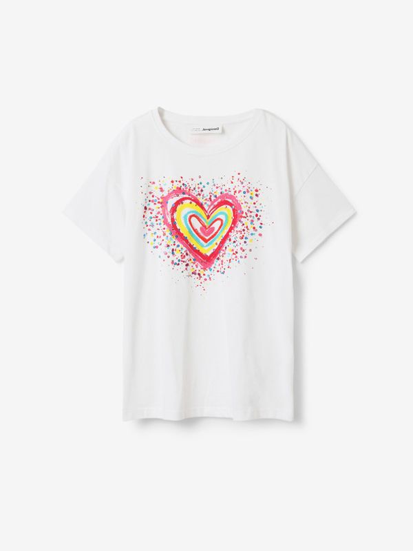 Desigual Desigual Heart Тениска детски Byal