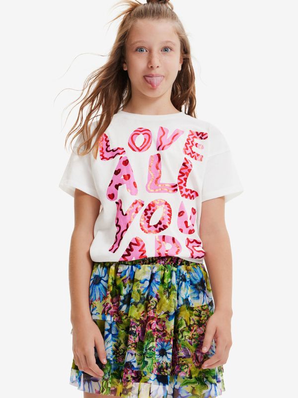 Desigual Desigual Laya Тениска детски Byal