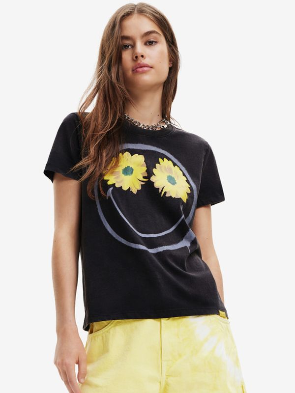 Desigual Desigual Margarita Smiley T-shirt Cheren