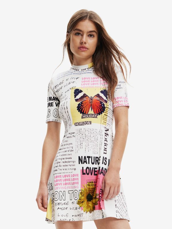 Desigual Desigual Newspaper Рокля Byal