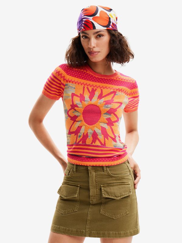 Desigual Desigual Sun Blue T-shirt Oranzhev
