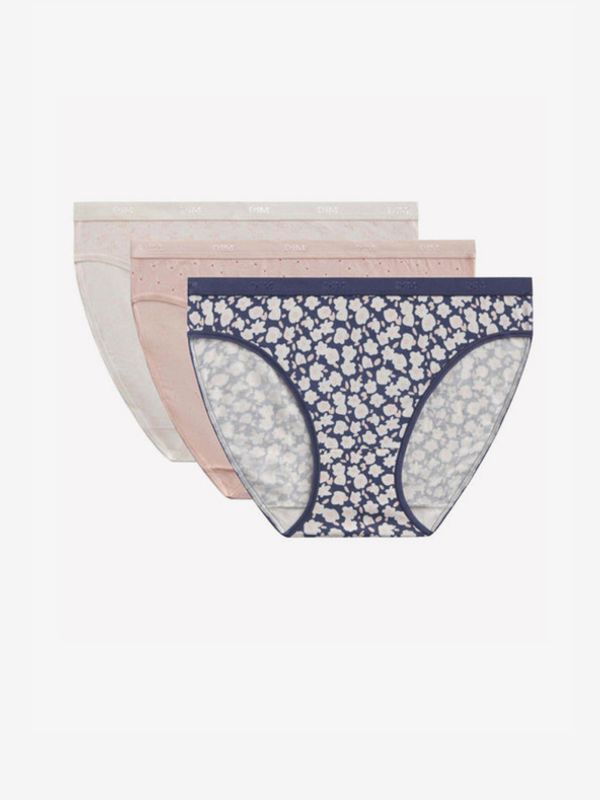 DIM DIM LES POCKETS COTTON SLIP Бикини 3 броя Byal