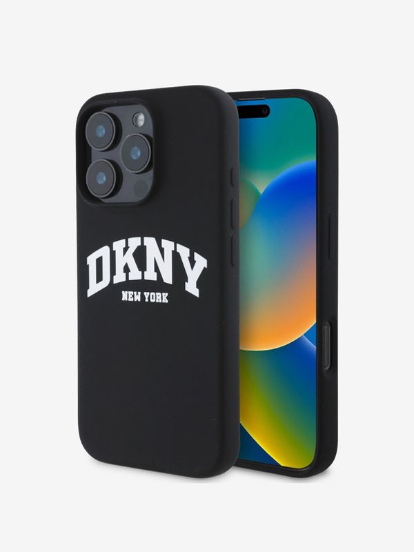 DKNY DKNY Liquid Silicone Arch Logo MagSafe iPhone 16 Pro Black Калъф за телефон Lilav