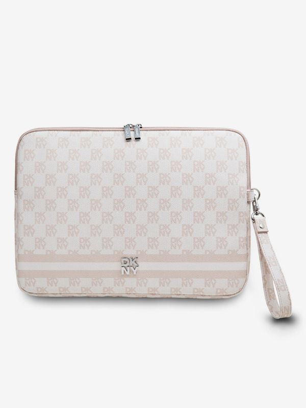 DKNY DKNY PU Leather Checkered Pattern and Stripe Notebook 13/14 Pink" Калъф Lilav